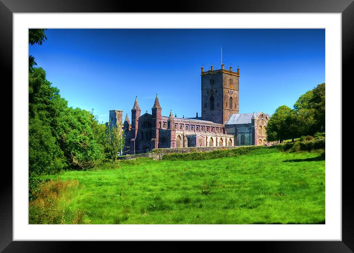 St Davids Cathedral Pembrokeshire 3 Framed Mounted Print by Steve Purnell