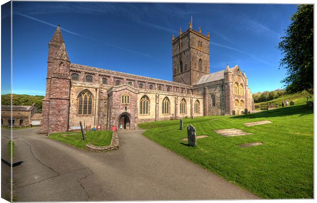 St Davids Cathedral Pembrokeshire 4 Canvas Print by Steve Purnell