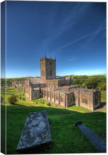St Davids Cathedral Pembrokeshire 5 Canvas Print by Steve Purnell