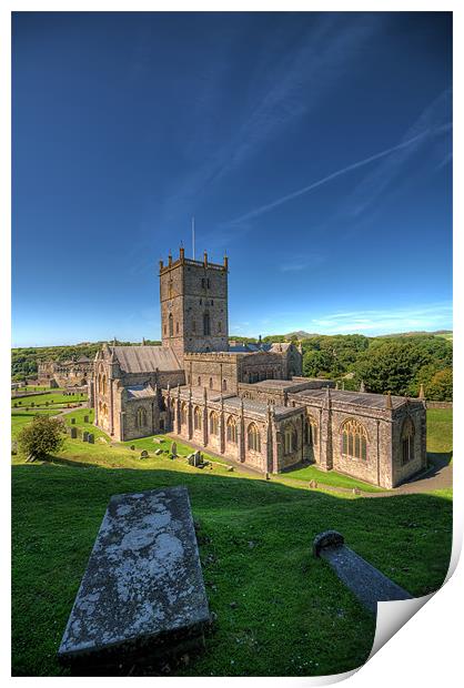 St Davids Cathedral Pembrokeshire 5 Print by Steve Purnell