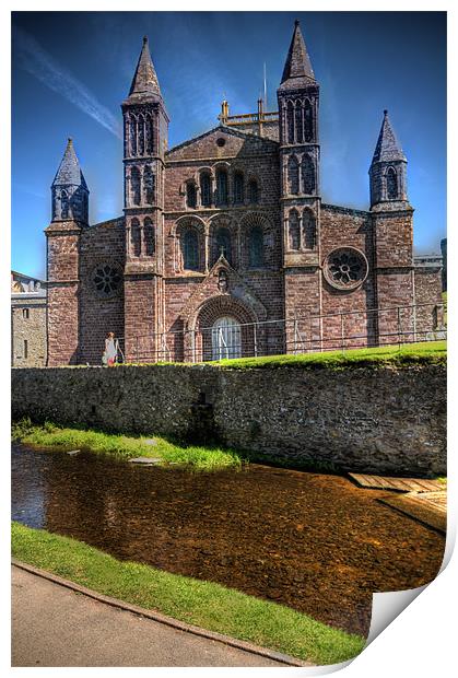 St Davids Cathedral Pembrokeshire 7 Print by Steve Purnell