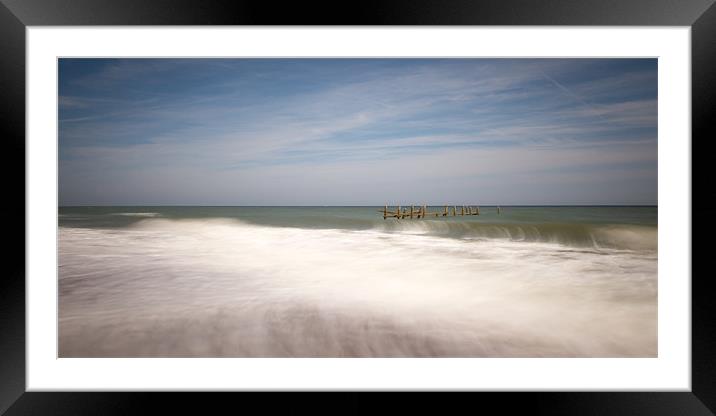 Summer Surf Framed Mounted Print by Simon Wrigglesworth