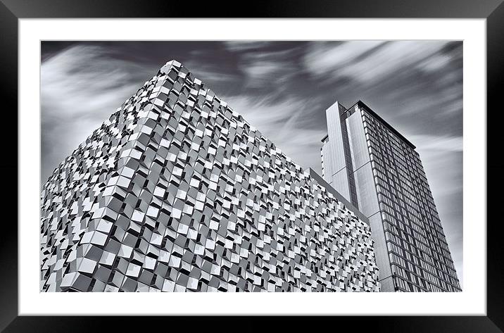 Sheffield Cheesegrater Car Park Framed Mounted Print by David Yeaman