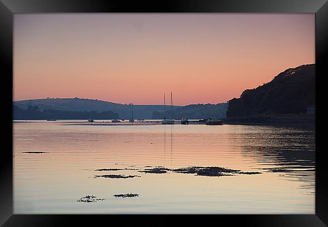 Galmpton Creek sunset Framed Print by kevin wise