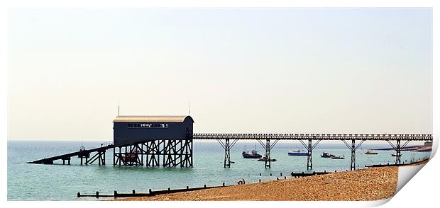 Selsey Lifeboat Station Print by Donna Collett
