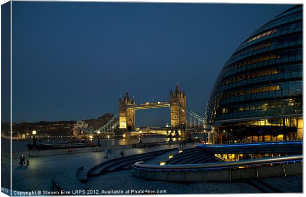 Tower Bridge Thames Canvas Print by Steven Else ARPS