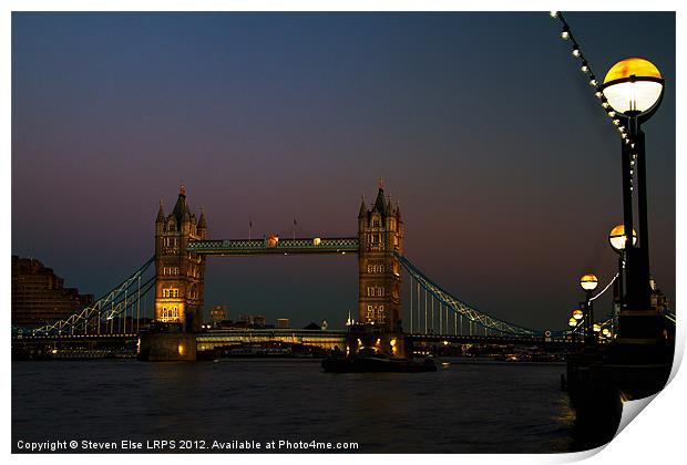 Tower Bridge at Night Print by Steven Else ARPS