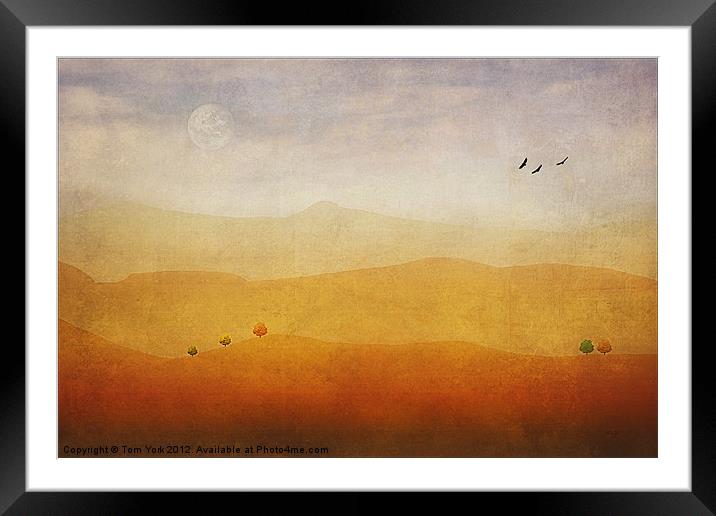ROLLING HILLS Framed Mounted Print by Tom York