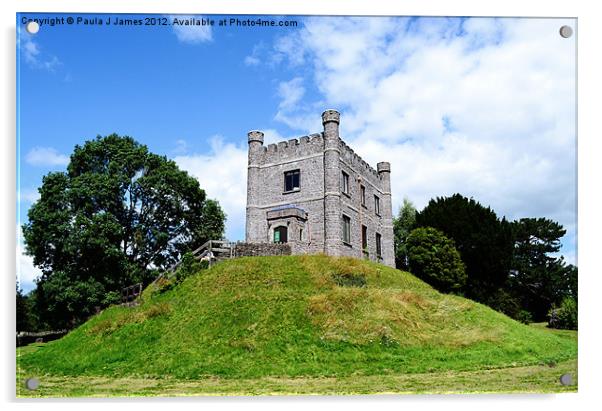 The Hunting Lodge, Abergavenny Castle Acrylic by Paula J James