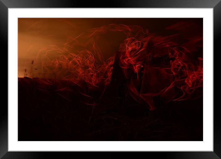 Red Mist Framed Mounted Print by Lesley Brewster