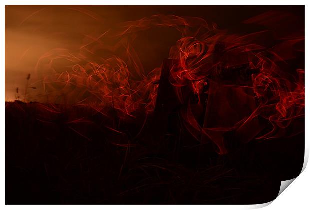 Red Mist Print by Lesley Brewster