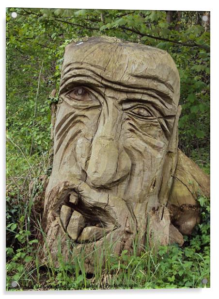 Woodland Troll Acrylic by Mark Hobson