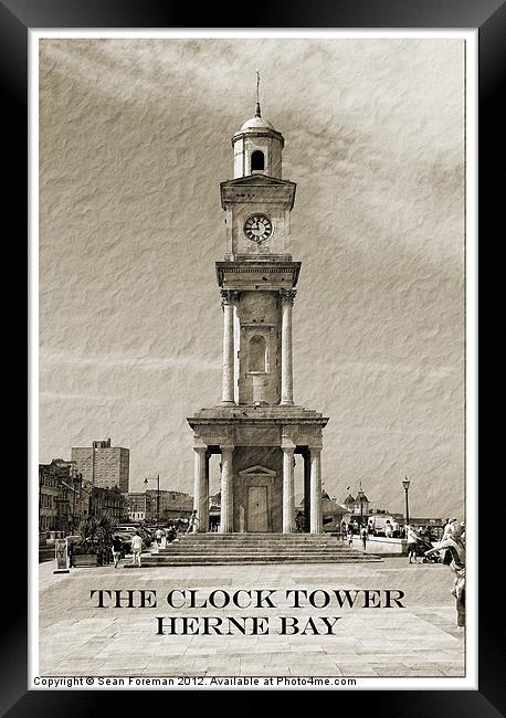 The Clock Tower Herne Bay Framed Print by Sean Foreman