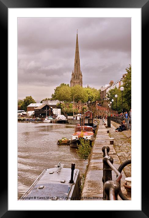 Bristol Docks Framed Mounted Print by Karen Martin
