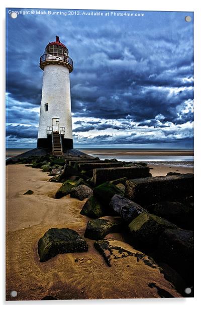 Talacre lighthouse Acrylic by Mark Bunning