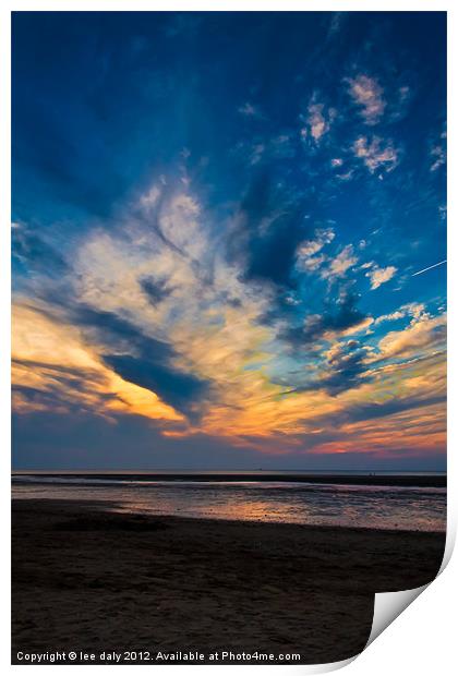Sun set at Hunstanton. Print by Lee Daly