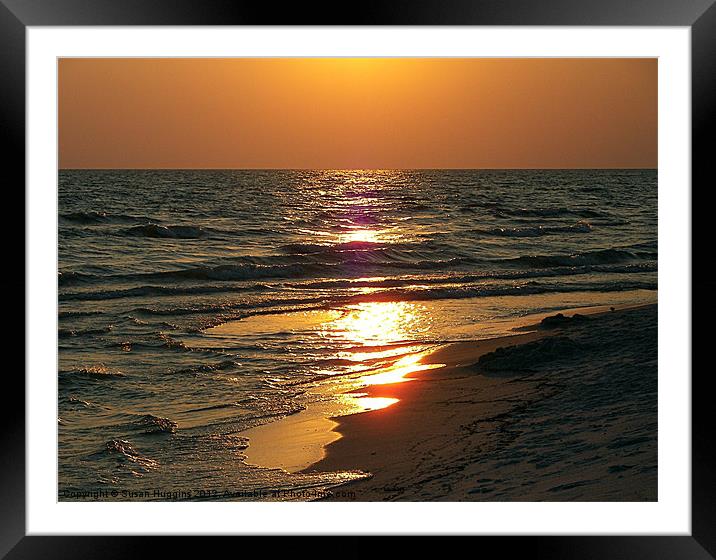 Ocean Mirror Sunset Framed Mounted Print by Susan Medeiros