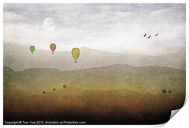ABOVE THE ROLLING HILLS Print by Tom York