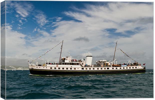 MV Balmoral off Weymouth Canvas Print by Gary Eason