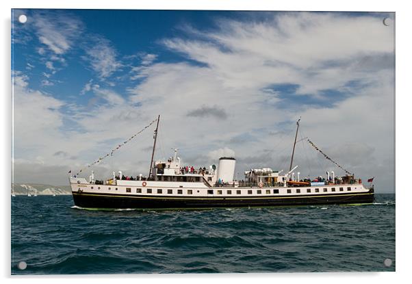 MV Balmoral off Weymouth Acrylic by Gary Eason
