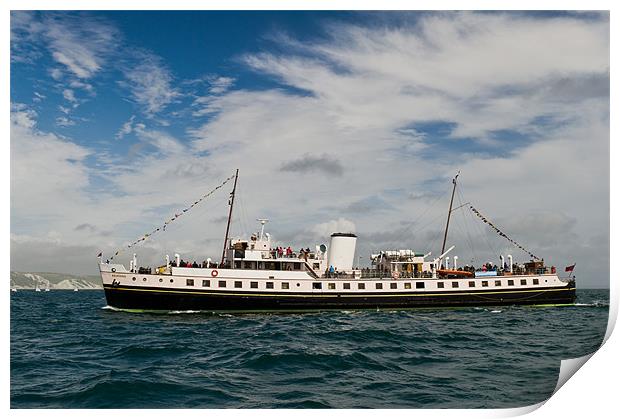MV Balmoral off Weymouth Print by Gary Eason