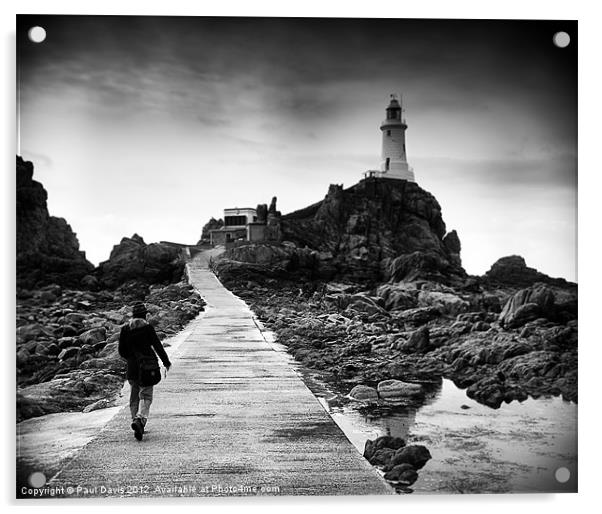 The walk to Corbiere lighthouse Acrylic by Paul Davis