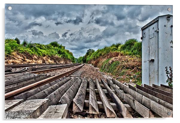 Railway Crossing Acrylic by Dawn Cox