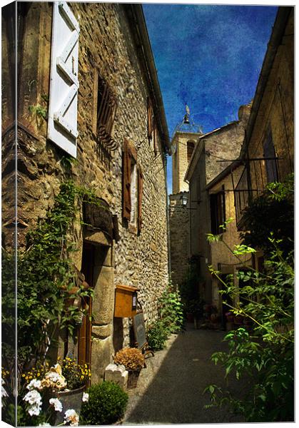 Picturesque Village Lane Canvas Print by Jacqi Elmslie
