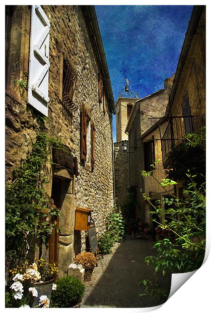 Picturesque Village Lane Print by Jacqi Elmslie