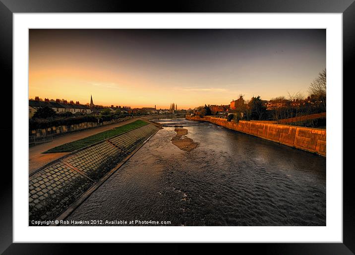 The River Exe at Tiverton Framed Mounted Print by Rob Hawkins