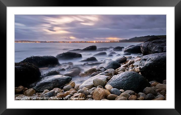 Night Wash at Osmington Framed Mounted Print by Chris Frost