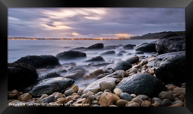 Night Wash at Osmington Framed Print by Chris Frost