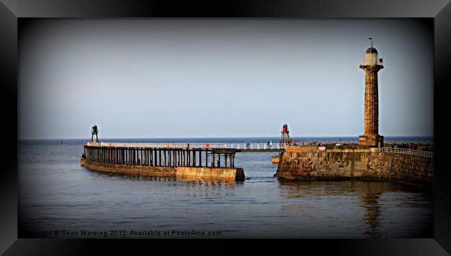 Whitby Pier Framed Print by Sean Wareing