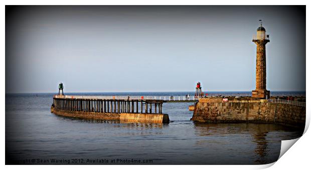 Whitby Pier Print by Sean Wareing