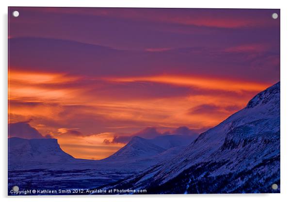 Sunrise in Lapland Acrylic by Kathleen Smith (kbhsphoto)