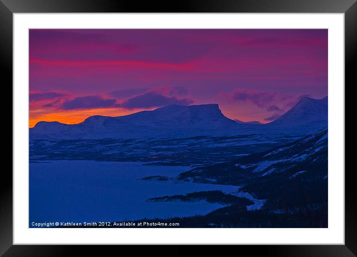 Sunrise in Lapland Framed Mounted Print by Kathleen Smith (kbhsphoto)