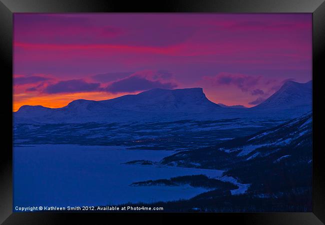Sunrise in Lapland Framed Print by Kathleen Smith (kbhsphoto)