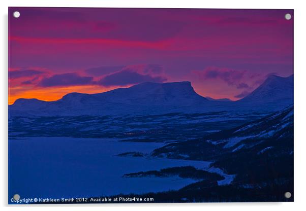 Sunrise in Lapland Acrylic by Kathleen Smith (kbhsphoto)