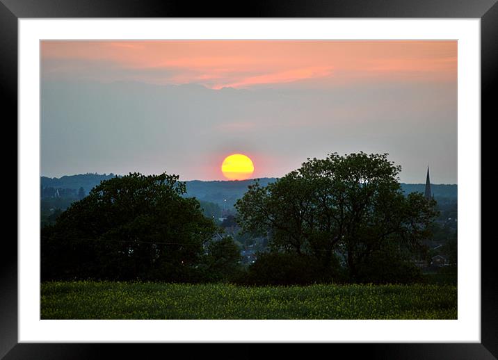 Bromsgrove Sunset Framed Mounted Print by graham young