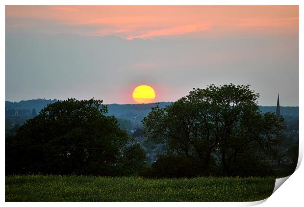 Bromsgrove Sunset Print by graham young
