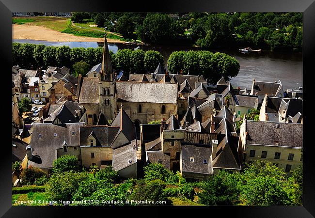 Chinon and the Loire River Framed Print by Louise Heusinkveld