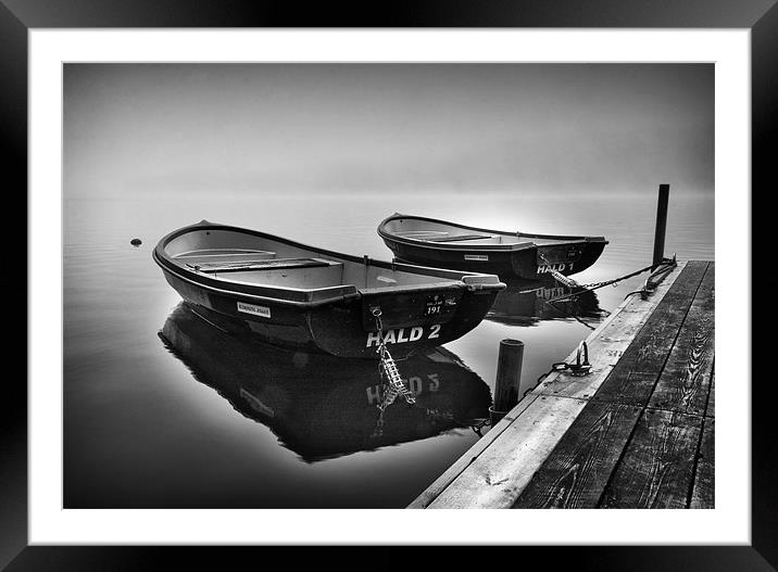 Boats at Hald Framed Mounted Print by Paul Davis