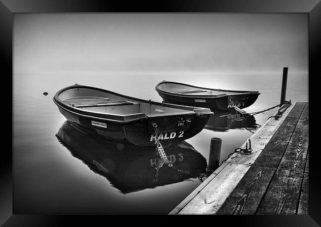Boats at Hald Framed Print by Paul Davis