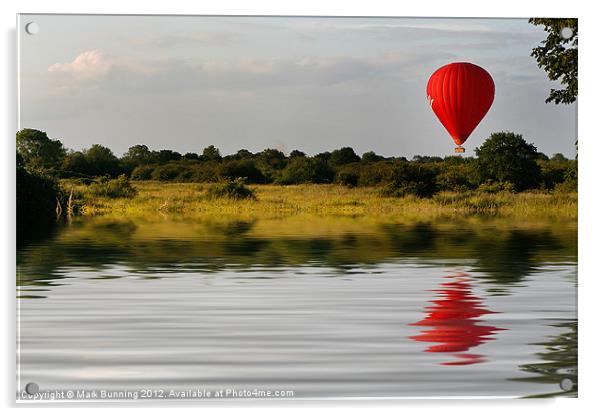 The balloon flight Acrylic by Mark Bunning