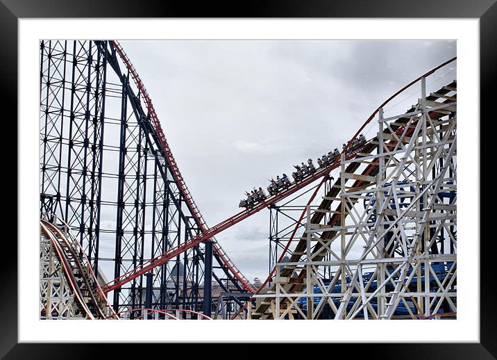 Roller Coaster Fun Framed Mounted Print by Jacqui Kilcoyne
