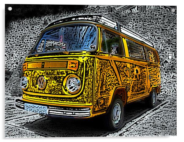 VW Camper Acrylic by Anthony Palmer-Greene