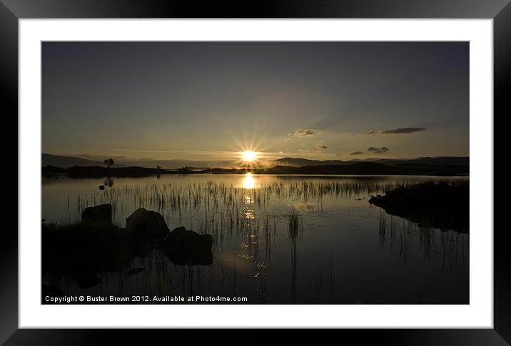 Loch Ba Sunrise Scotland Framed Mounted Print by Buster Brown