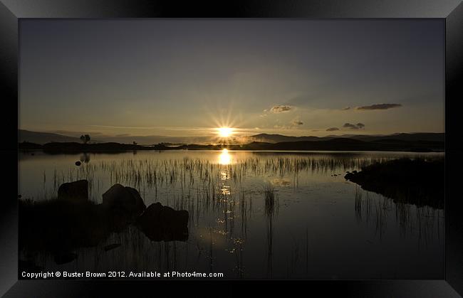 Loch Ba Sunrise Scotland Framed Print by Buster Brown