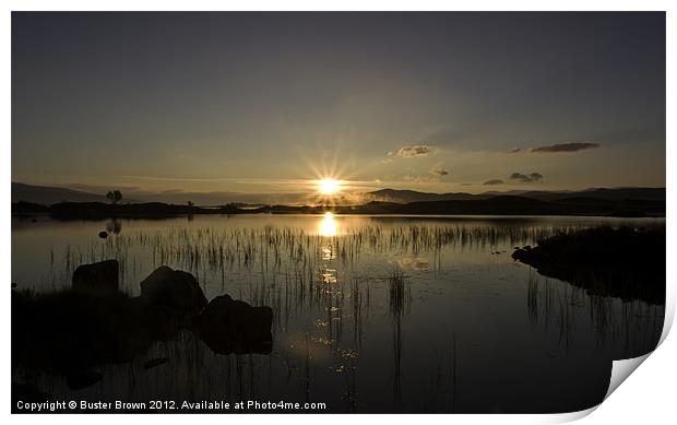 Loch Ba Sunrise Scotland Print by Buster Brown