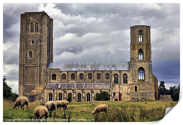 Wymondham Abbey Print by Darren Burroughs